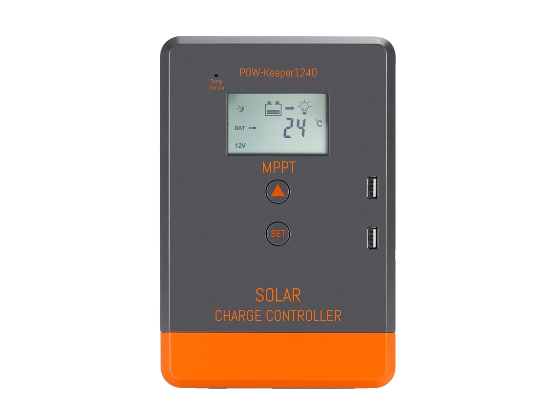 Controlador de carga solar, máxima eficiencia, modos de control versátiles, plateado, MPPT 40 A, 12 V 24 V OEM
