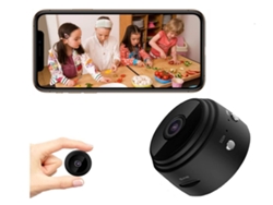 Mini cámara espía oculta 1080P Full HD, magnética, wifi, inalámbrica, con detección de movimiento, audio y video, Yizhood (negra)