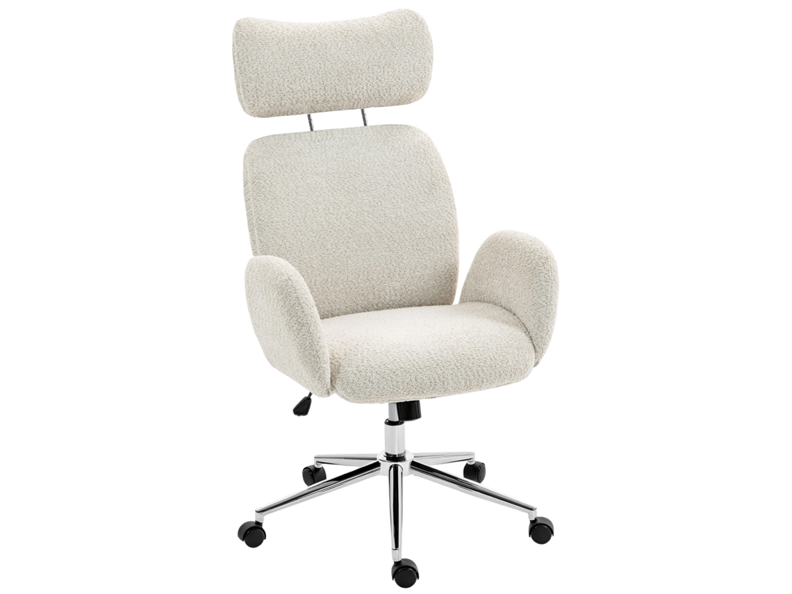Silla De Oficina Ergonómica, Giratoria, Con Altura Y Reposacabezas Ajustables, Función De Balanceo, Color Gris.