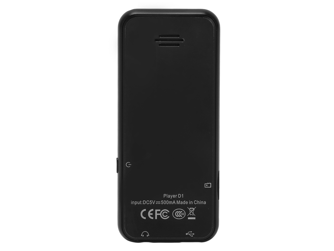 Reproductor MP3 Bluetooth 5.0 de 1,8 pulgadas con radio FM, libro electrónico, reducción de ruido HD y memoria flash de 16 GB para deportes.