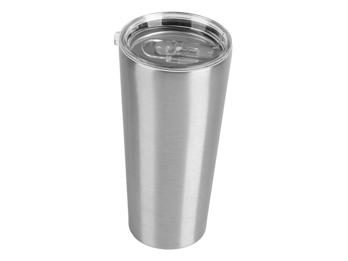 Taza de viaje de acero inoxidable con aislamiento de doble pared de 30 oz, color plateado, para café y bebidas