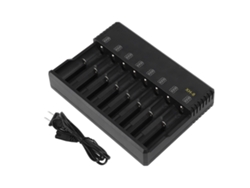 Rebe-cargador De Baterías De Litio 8 Ranuras 3.6v 3.7v Para 10440 14500 14650 16340 16650 17500 17335