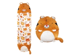 Saco De Dormir Convertible En Almohada, Para Niños, Tigre. Tacto Peluche. Pequeño / S 135x50cm.