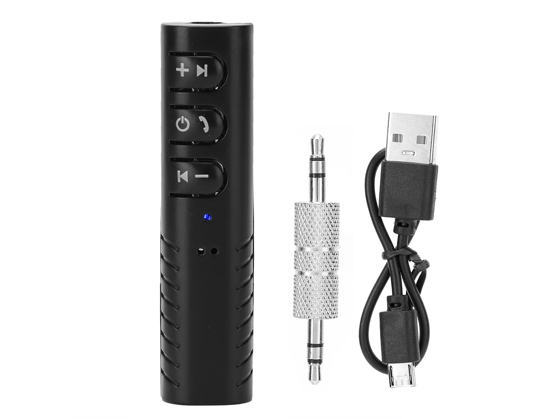Receptor De Audio Bluetooth 4.1 De Solapa Con Entrada Aux De 3,5 Mm, Estéreo Y Adaptador Manos Libres Para Coche