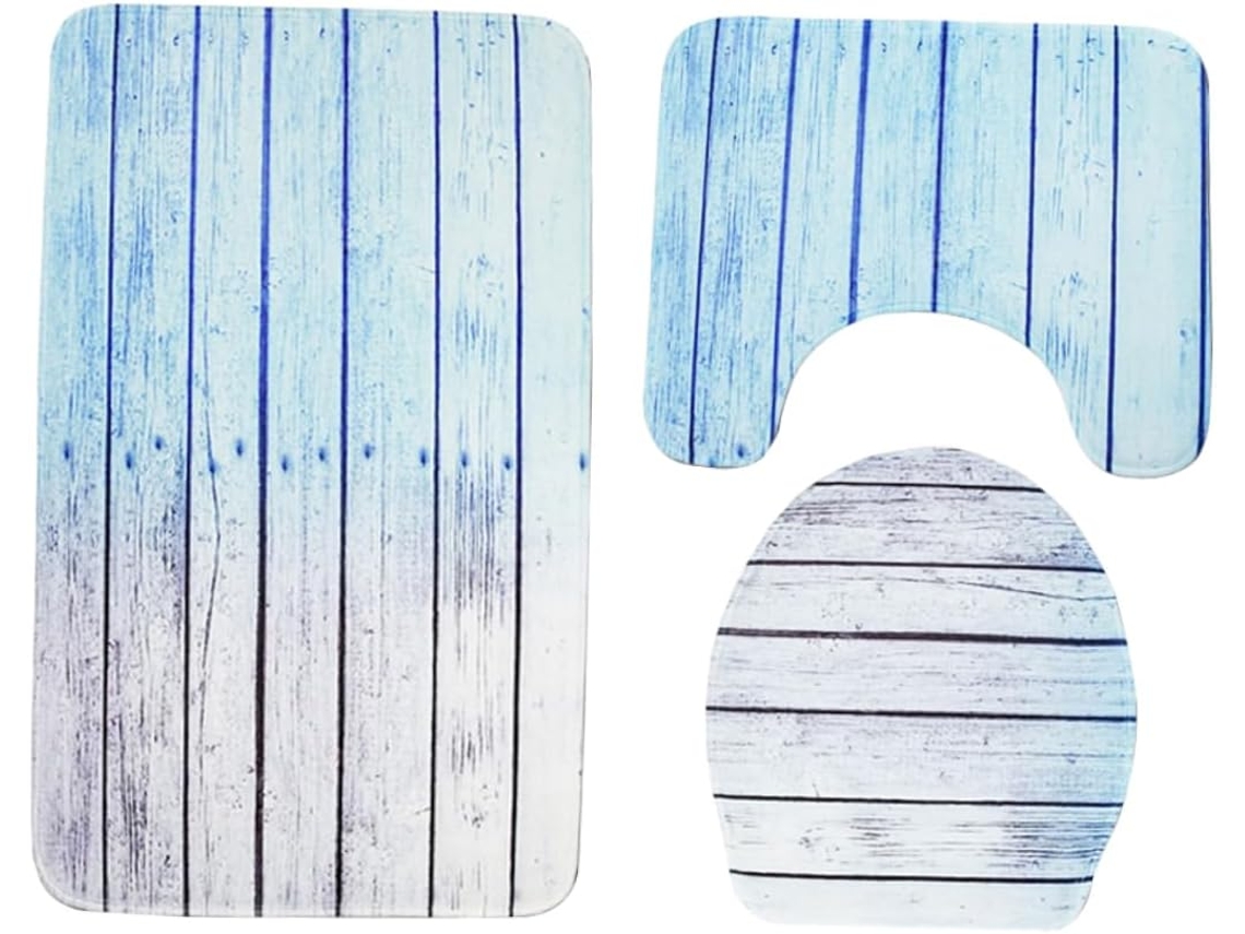 Juego de alfombrillas de baño con forma de tabla, de alta absorción, cómodas y elegantes, Slowmoose