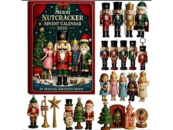 Calendario De Adviento De Navidad 2025 Con Decoración Acrílica, Estilo Completo, El Cascanueces