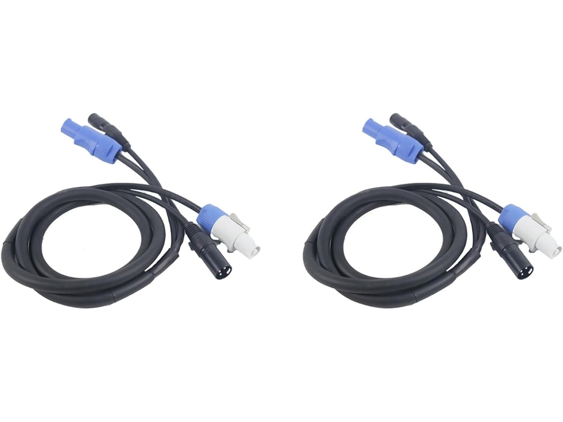 Cable Combinado Powercon 2x Con Conector Xlr Y Señal De Línea Para Transporte Público