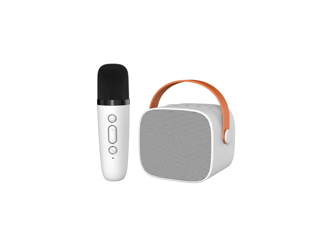 Sistema de karaoke portátil SSTRWGOOD con 1 micrófono en color blanco