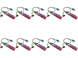 Adaptador Elevador 10x Mini Pcie A Pci Express 16x Para Tarjeta Gráfica Externa De Portátil Y Minero De Btc