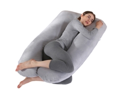 Almohada Para Embarazadas, Almohada En U Desmontable Y Lavable, Gran Cojín De Espalda