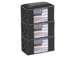 Caja de Almacenaje Contenedores Ropa Plegables NEVEANCE Negro (32x28x6cm)