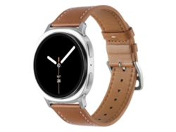 Correa para Samsung Galaxy Watch 8 / 8 Classic - Piel auténtica con hebilla de acero inoxidable plateada