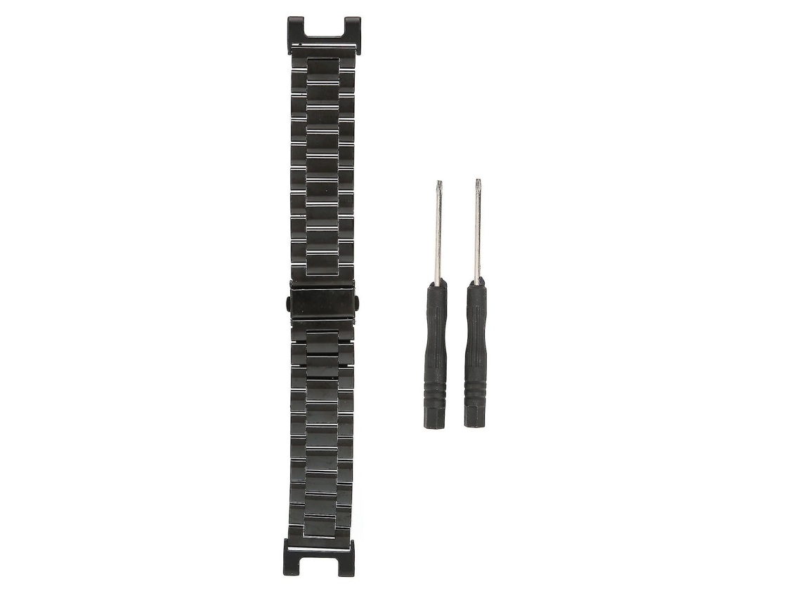 Correa de metal compatible con reloj inteligente Amazfit Trex, correa de acero de repuesto para bicicleta eléctrica Ly (negra)