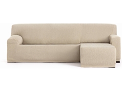 Funda de Chaise Longue Derecha para Brazo Corto EYSA Premium Troya Tejido Elástico (310 x 110 x 110 cm - Poliéster y Algodón - Crudo)