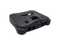 Cubierta De Plástico Translúcido Para Consola Retro N64, Carcasa De Repuesto Negra Con Herramienta Y Adhesivo.