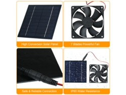 2026-ventilador Solar Pequeño 5w 6v Ip65 Resistente Al Agua Para Casa De Perros, Pollos, Invernaderos Y Techo De Rv