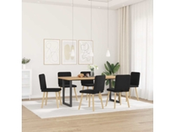 Maison Exclusive - Sillas De Comedor Giratorias 6 Unidades Tela Negras