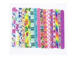 3 Limas De Uñas De Doble Cara Con Diseños Florales Aleatorios Para Manicuras Femeninas