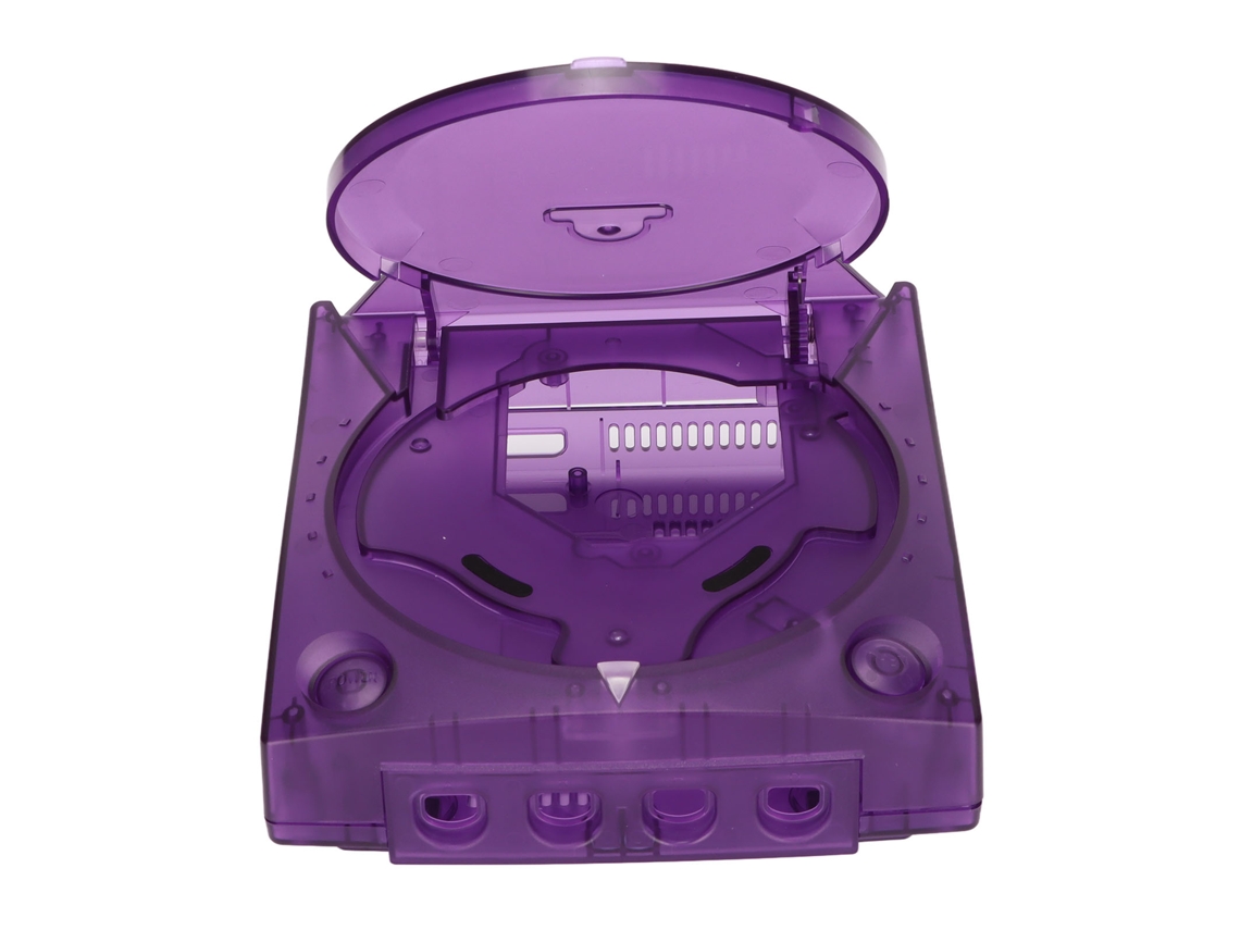 Estuche de plástico ABS translúcido morado para consola Sega Dreamcast DC