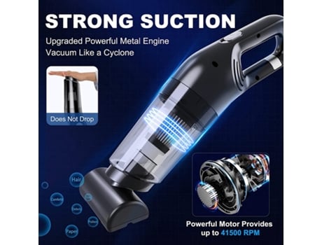 Aspiradora portátil para coche, aspirador recargable por Usb, aspiradora de alta potencia de 10000Pa para limpieza Interior detallada de coches
