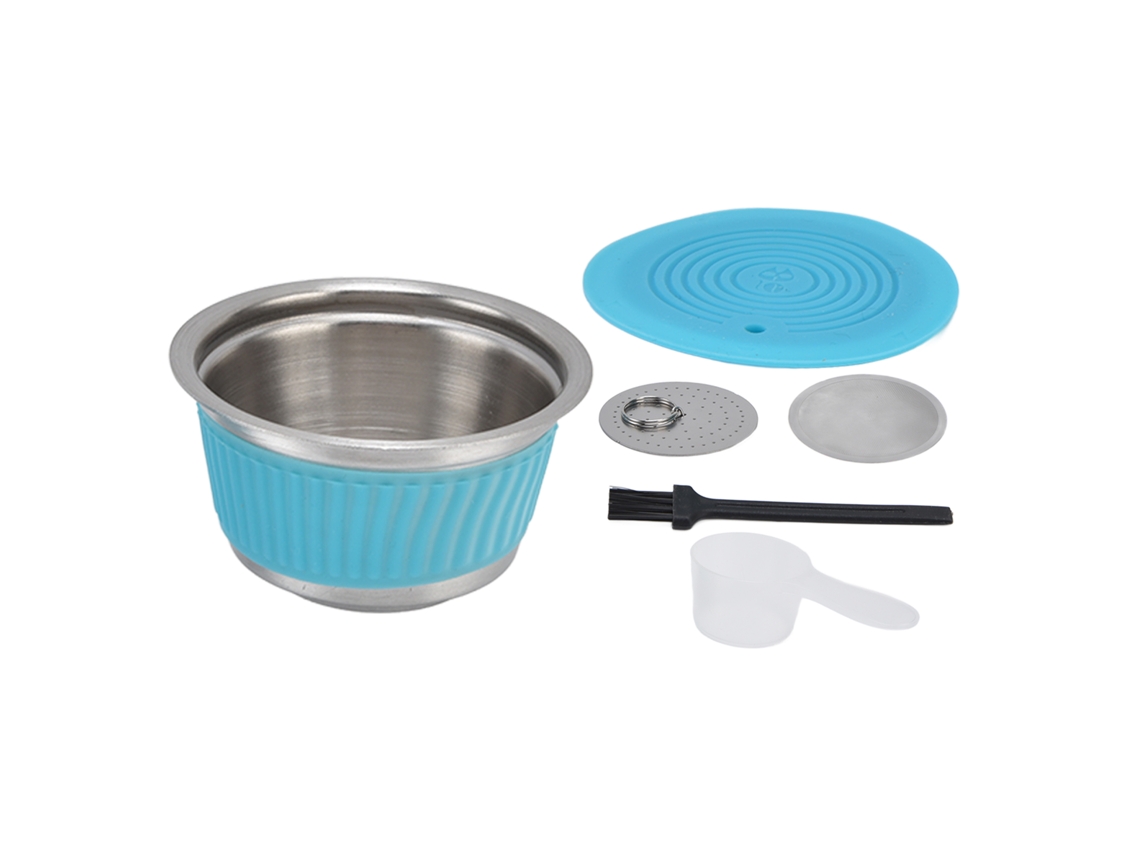 Juego De Cápsulas De Café Reutilizables De Acero Inoxidable Con Filtro Para Máquina Dolce Gusto - Azul