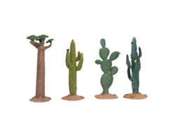 Kit De Modelos De Plantas Simuladas: Árboles Y Plantas Del Desierto Tropical, Juguetes Decorativos Para Niños, 4 Piezas