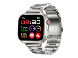 Reloj inteligente Tk17 de 1,91 pulgadas con correa de acero y pantalla horizontal. Compatible con ECG y electrocardiograma. Ly Ebike.