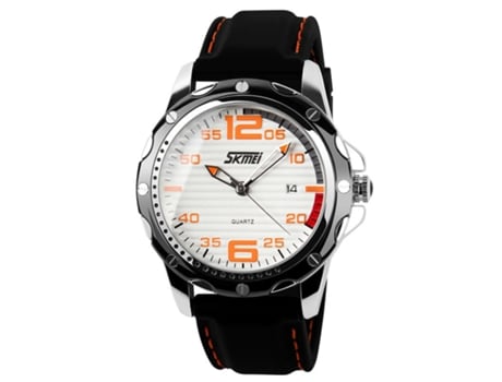 Reloj para Hombre, Relojes con Movimiento de Cuarzo a Prueba de Agua, Reloj de Pulsera analógico para Hombre, Personajes Naranjas con Cara Blanca L...