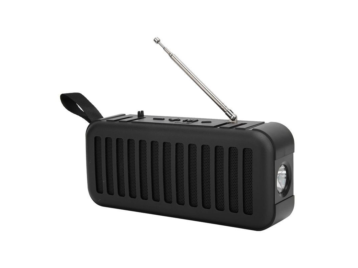 2026-altavoz Bluetooth Con Radio Fm, Mini Subwoofer Carga Solar Inalámbrico Portátil (negro)