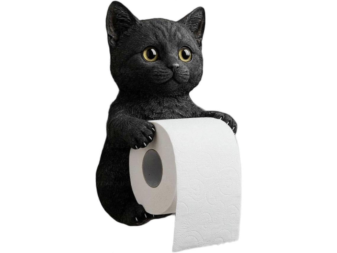Portaperiódicos con diseño de gato 3D, divertido portatoallas de papel, portapapel higiénico decorativo, soporte de pared para baño y cocina. Jortmrd