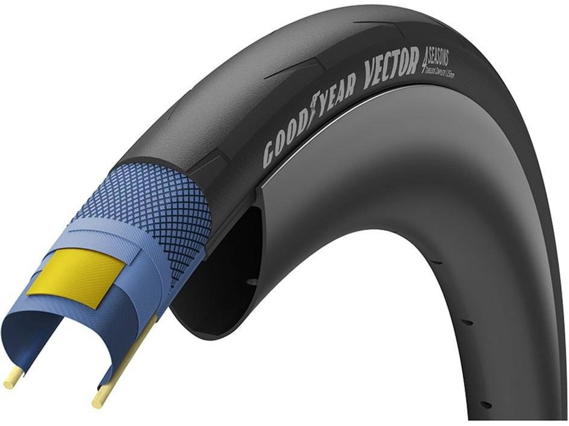 Neumático para Ciclismo Estrada GOODYEAR Estrada Vector 4seasons 60 Tpi Tlc Tubeless