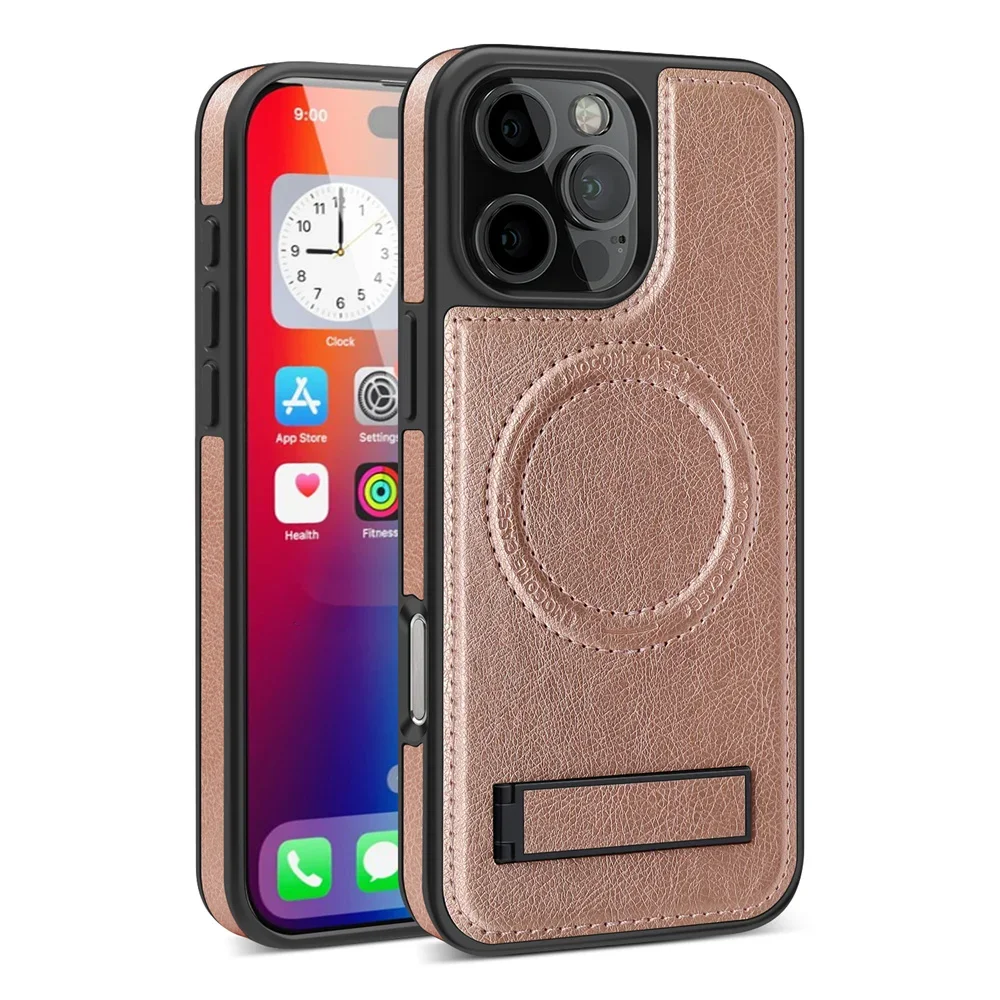 (iphone 14, Rosa) Funda Magsafe Para Iphone, Con Soporte Y Fuerte Fijación Magnética.