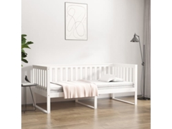 Cama Individual | Sofá Cama Sin Colchón Madera Maciza De Pino Blanco 90x200 Cm