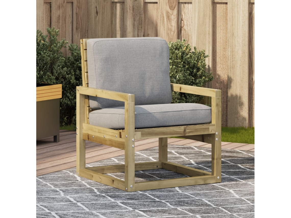 Silla de jardín de madera de pino impregnada, 57,5 x 63 x 76 cm, DKD Home Decor