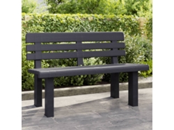 Banco de jardín 110x52x71 cm antracita polipropileno Dkd Home Decor