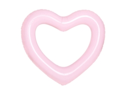 Flotador de piscina con forma de corazón, resistente a la compresión y al desgarro, material a prueba de fugas, fácil de plegar y guardar, esencial para la piscina.