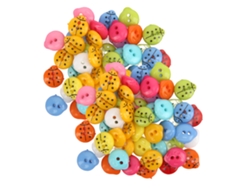 100 Botones De Resina Coloridos Y Duraderos Con Forma De Mariquita Para Costura Y Manualidades - Lindos Mini Botones