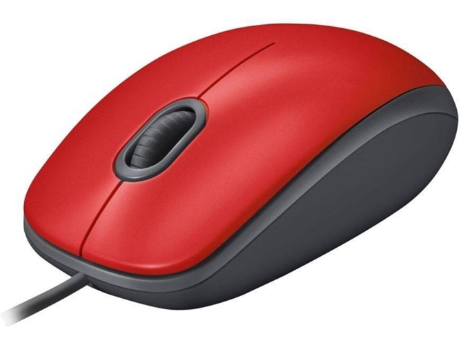 Ratón LOGITECH M110 Silent (Cable USB - Casual - 1000 dpi - Rojo)