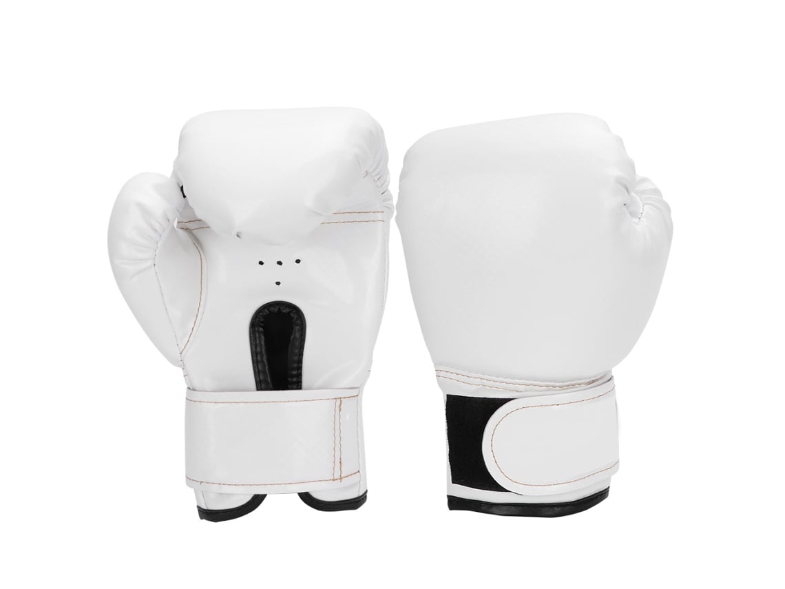 Luvas De Boxe Para Crianças Em Couro Pu Kids Treinamento Punho Proteção Branco 5-10 Anos