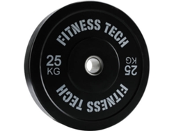 Disco de Musculación FITNESS TECH Plate Negro (25 kg)