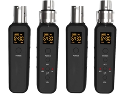 Convertidor De Micrófono 2x Sin Transmisor-receptor Uhf Xlr Para Adaptador De Guitarra 640-690mhz