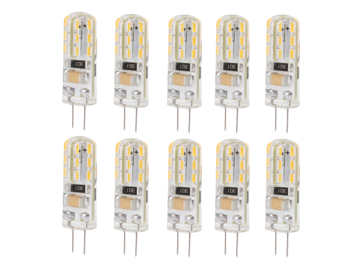 2026-10pcs Bombilla Led G4 Base Doble Pie 1.5w Ac110v 110lm Silicona 6000k Luz Blanca Para Iluminación De Paisaje Y Patio