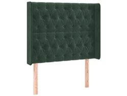 Cabecero VIDAXL Verde Terciopelo (93x16x118/128 cm)