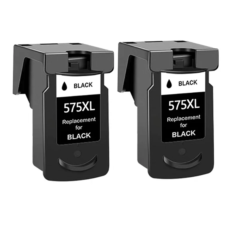 2 Cartuchos De Tinta Remanufacturados Negros Pg575 Cl576 575xl 576xl Pg-575 Cl-576 Para Canon Pixma Ts3550i Ts3551i Tr4750i Tr4751i