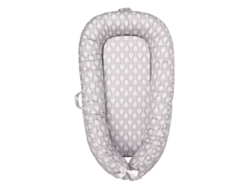 Cuna portátil para bebé de algodón transpirable con funda extraíble, 90x50cm DIGITALLAB (Gris Champiñón)