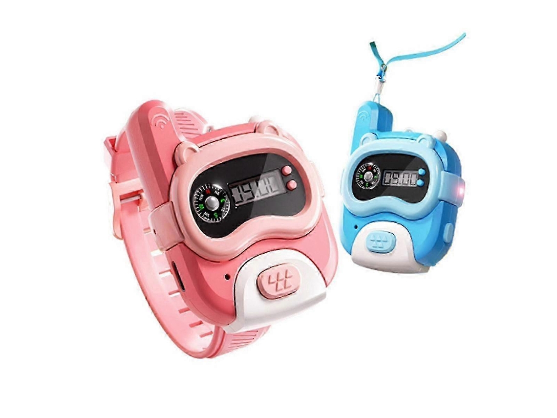 Mini reloj walkie-talkie para niños, alcance de 800 m, con brújula, USB, para uso en exteriores.