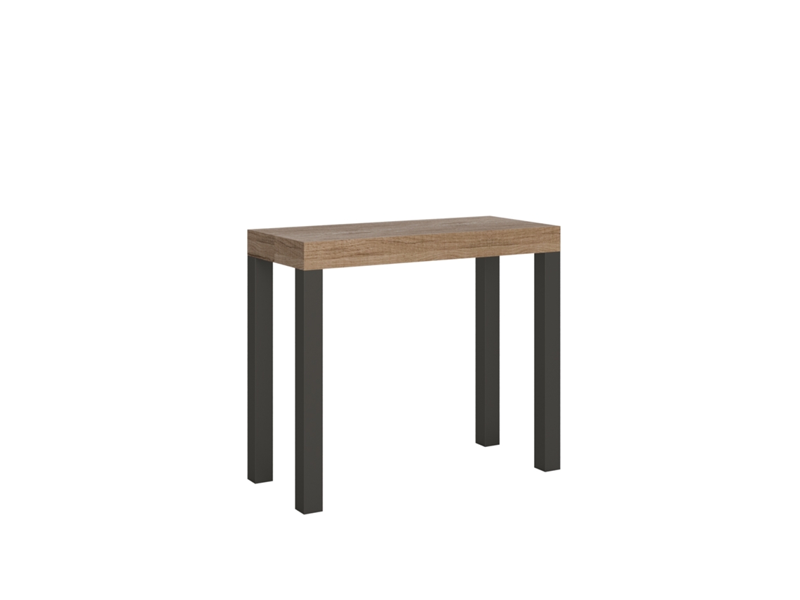 Consolas Everyday Small Extensible hasta 196 cm ITAMOBY (90 x 40 x 77 cm - Paneles de Melamina - Roble Natural)