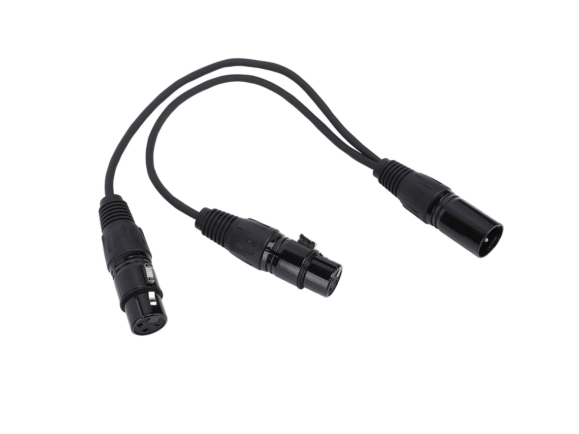 Cabo Divisor Xlr Macho Para Duas Fêmeas Forma Y 3 Pinos Adaptador Balanceado Para Microfone Mixer Alto-falante
