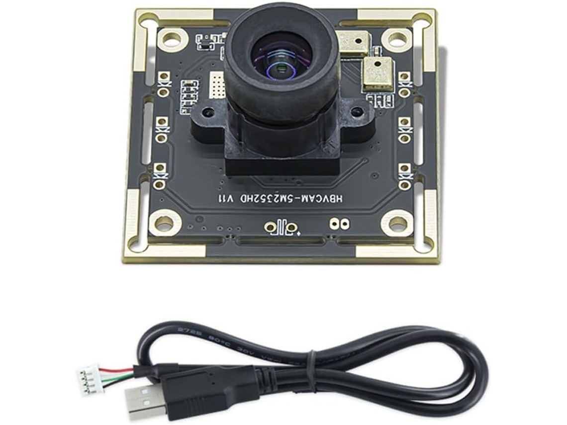 Módulo De Cámara 2k De 5 Mp, Micrófono Integrado, Usb, Controlador Ajustable, Lente Manual De 100° Para Pc