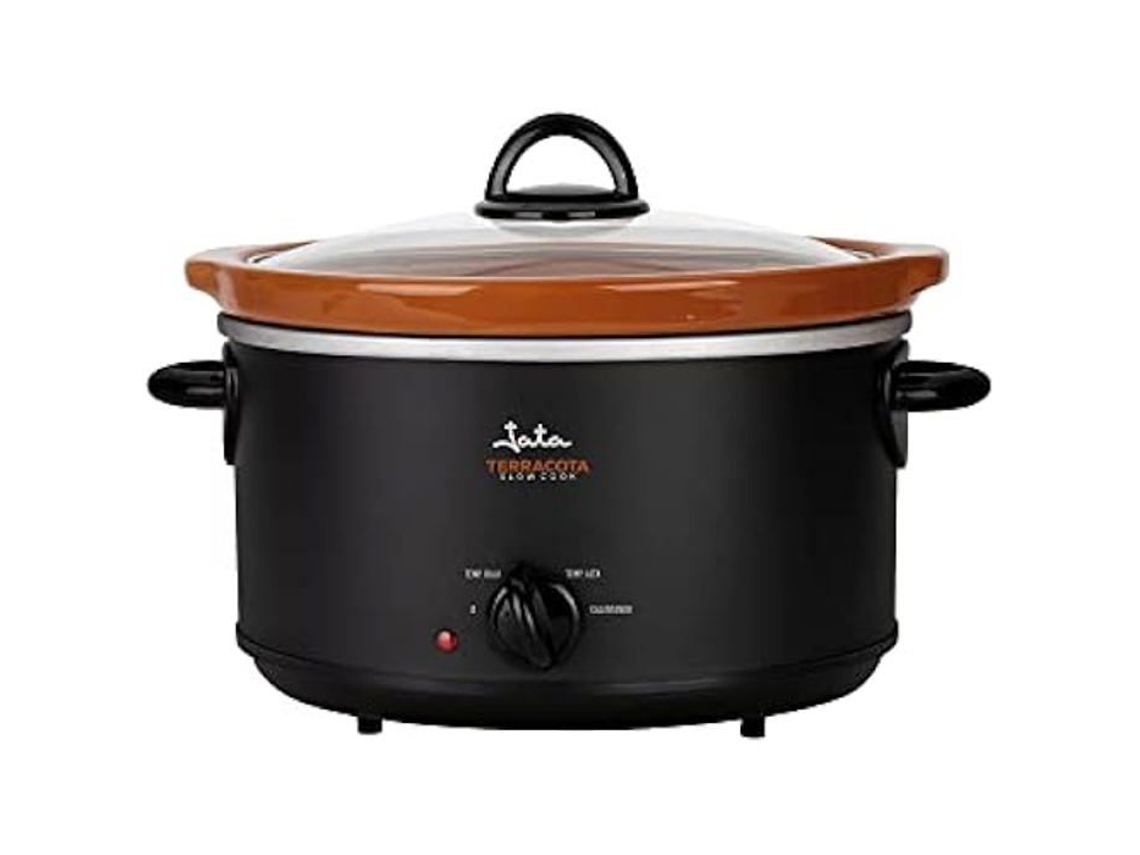 JATA Jeol2135 Fogón Lento con Capacidad de 3.5 Litros, Tazón Removible de Cerámica Terracota y Lavavajillas